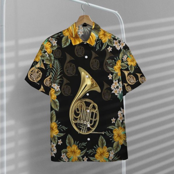 3D French Horn Hawaii Shirt, Summer Shirt For Men and Women Jezsport.com