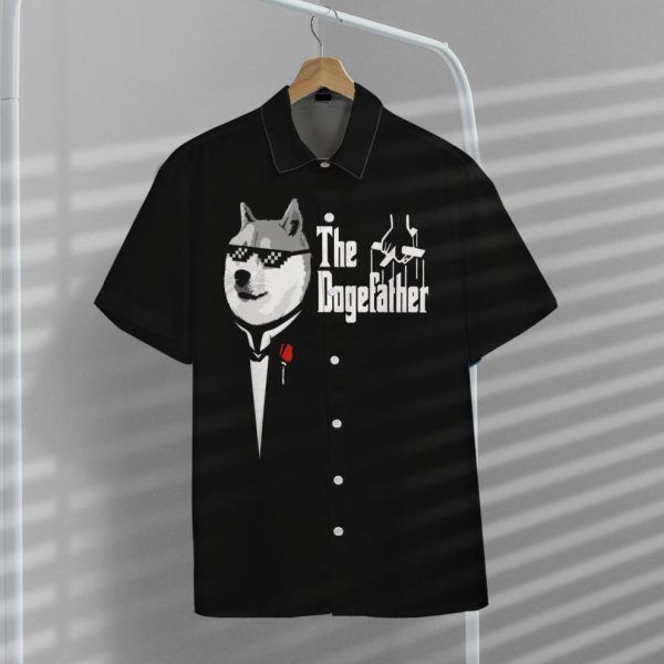 3D Funny The Dogefather Hawaii Shirt, Summer Shirt For Men and Women Jezsport.com