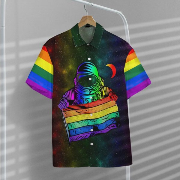 3D Gay Pride Astronaut Hawaii Shirt, Summer Shirt For Men and Women Jezsport.com