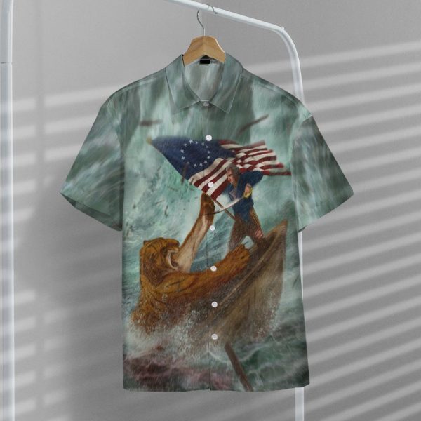 3D George Washington Fighting Tiger Hawaii Shirt, Summer Shirt For Men and Women Jezsport.com