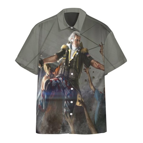 3D George Washington Zombie Hunter Hawaii Shirt, Summer Shirt For Men and Women Jezsport.com