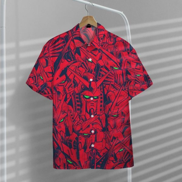 3D Gundam Camo Men Hawaii Shirt, Summer Shirt For Men and Women Jezsport.com