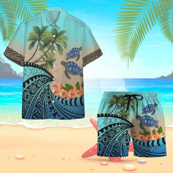 3D Hawaiian Polynesian Turtle Plumeria Shirt, Summer Shirt For Men and Women Jezsport.com