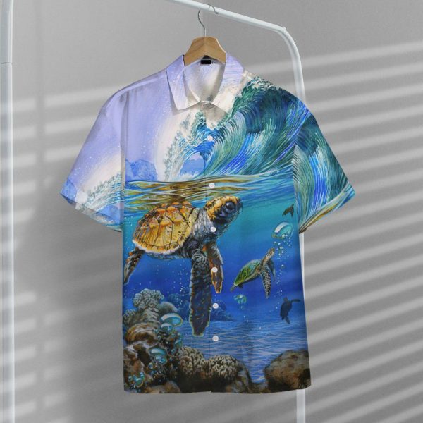 3D In The Ocean Turtle Hawaii Shirt, Summer Shirt For Men and Women Jezsport.com