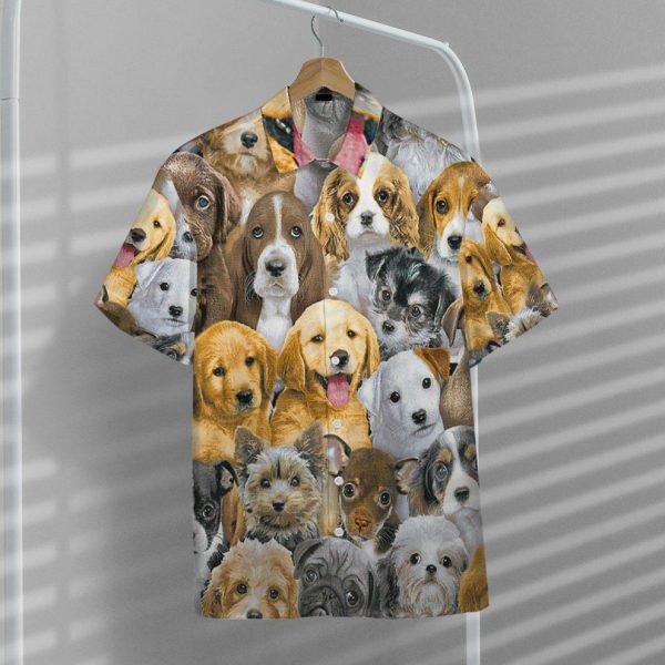 3D Lots Of Adorable Puppy Hawaii Shirt, Summer Shirt For Men and Women Jezsport.com