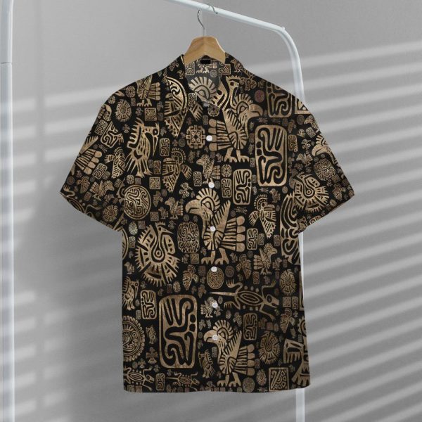 3D Native American Ornaments Black And Gold Hawaii Shirt, Summer Shirt For Men and Women Jezsport.com