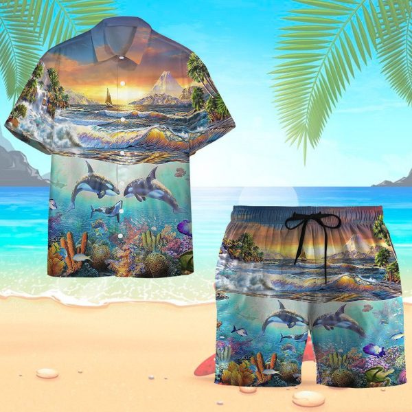 3D Paradise Bay Marine Life Hawaii Shirt, Summer Shirt For Men and Women Jezsport.com