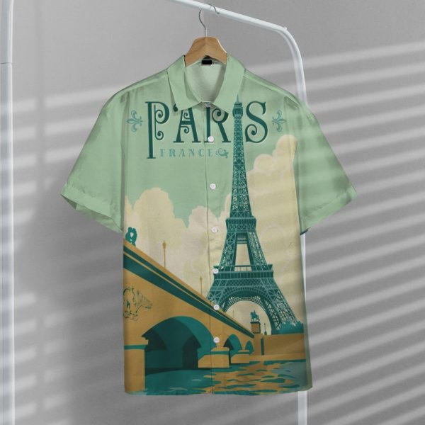 3D Paris France Hawaii Shirt, Summer Shirt For Men and Women Jezsport.com