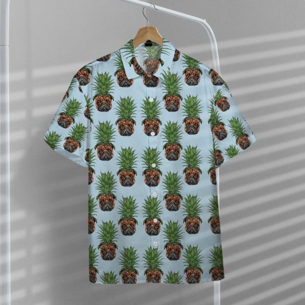 3D Pineapple Pug Hawaii Shirt, Summer Shirt For Men and Women Jezsport.com