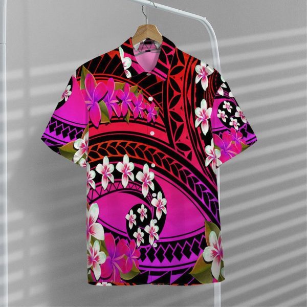 3D Plumeria Polynesian Purple Hawaii Shirt, Summer Shirt For Men and Women Jezsport.com