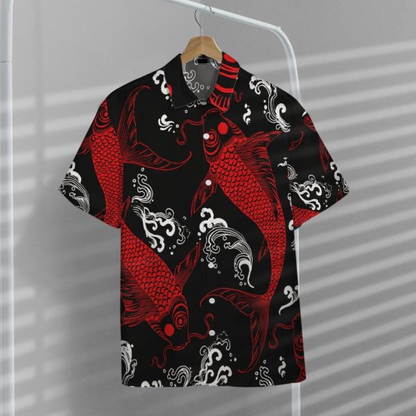 3D Red Koi Fish Hawaii Shirt, Summer Shirt For Men and Women Jezsport.com