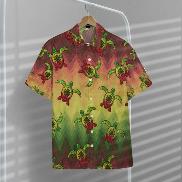 3D Reggae Turtle Hawaii Short Sleeve Shirt, Summer Shirt For Men and Women Jezsport.com