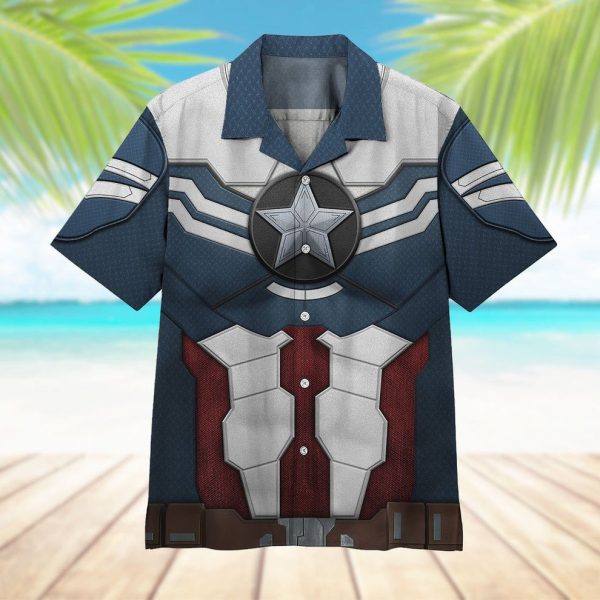 3D Sam Wilson Captain America Hawaii Shirt, Summer Shirt For Men and Women Jezsport.com