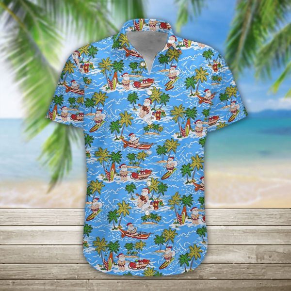 3D Santa Hawaii Shirt, Summer Shirt For Men and Women Jezsport.com