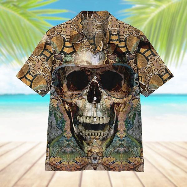 3D Snake Skull Hawaii Shirt, Summer Shirt For Men and Women Jezsport.com