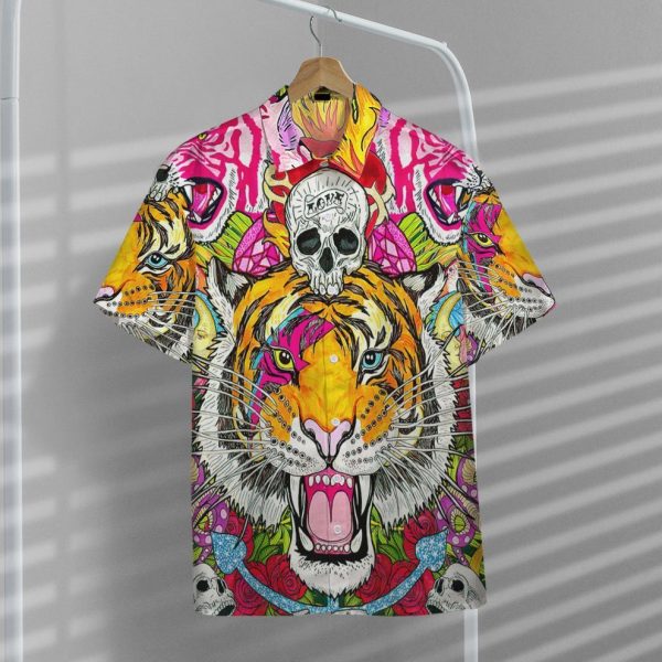 3D Tigers Tropical Hawaii Shirt, Summer Shirt For Men and Women Jezsport.com