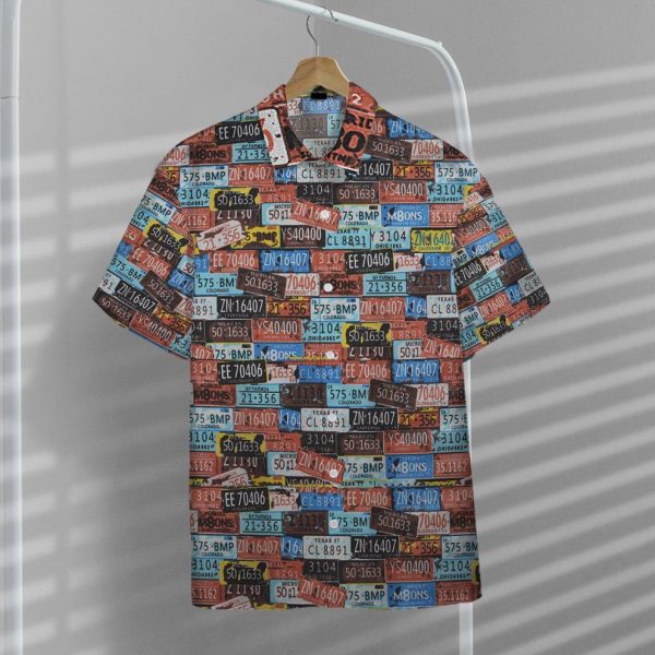 3D Vintage License Plate Number Hawaii Shirt, Summer Shirt For Men and Women Jezsport.com