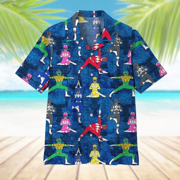 3D Yoga Mighty Morphin Power Ranger Hawaii Shirt, Summer Shirt For Men and Women Jezsport.com