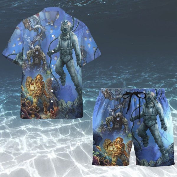 3D YOLO Lets Go Diving Hawaii Shirt, Summer Shirt For Men and Women Jezsport.com