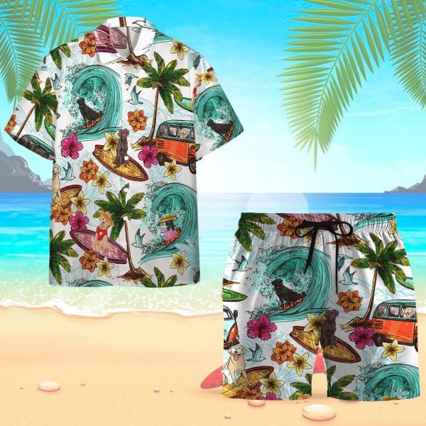 Enjoy Surfing With Labrador Retriever Dog Hawaii Shirt, Summer Shirt For Men and Women Jezsport.com