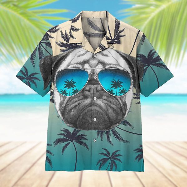 3D Pug Summer Vibe Hawaii Shirt, Summer Shirt For Men and Women Jezsport.com