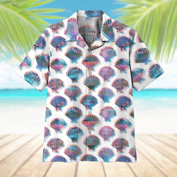 3D Holographic Seashells Hawaii Shirt, Summer Shirt For Men and Women Jezsport.com