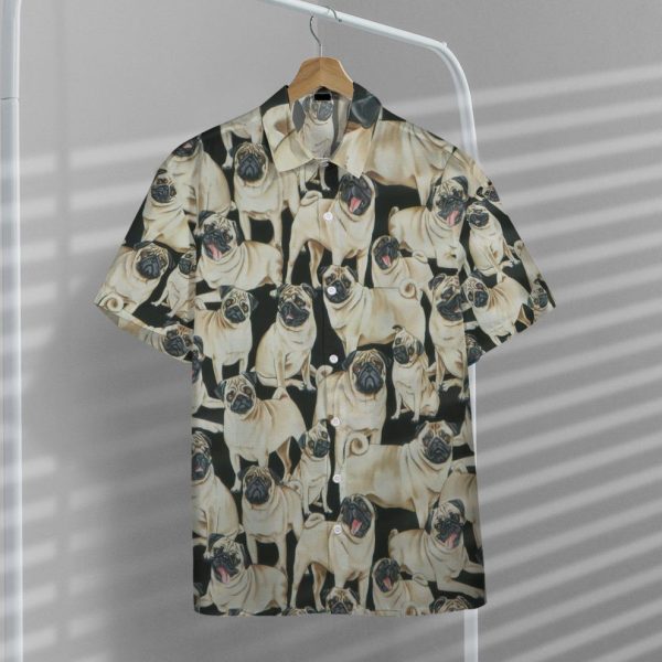 Pug Dogs 3D Hawaii Shirt, Summer Shirt For Men and Women Jezsport.com