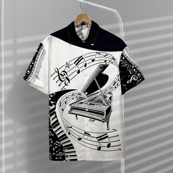 3D Piano Hawaii Shirt, Summer Shirt For Men and Women Jezsport.com