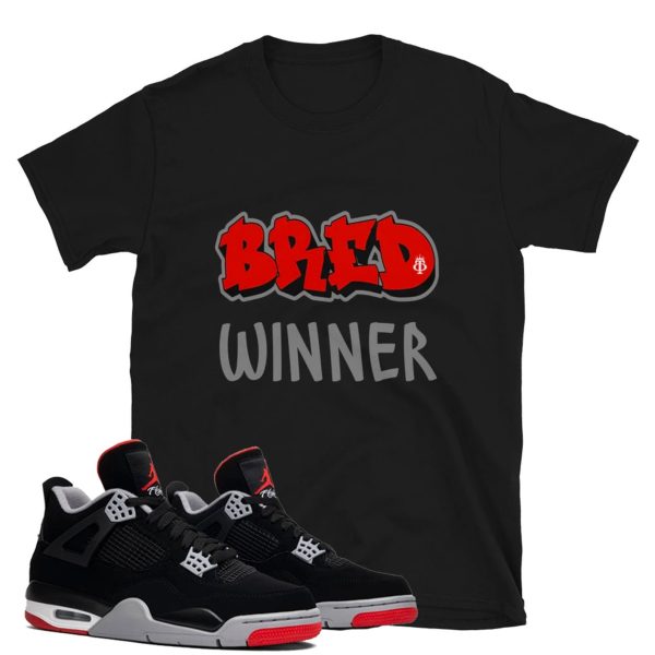 Bred Winner T-Shirt Matches Jordan 4 Retro Bred 2019 Jezsport.com