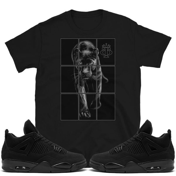 Panther Unisex Sneaker T-Shirt Matches Jordan 4 "Black Cat" 2020 Jezsport.com