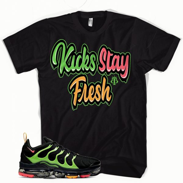 Kicks Stay Fresh T-shirt Made To Match Max Black/Ember Glow/Electric Green/Kumquat Jezsport.com