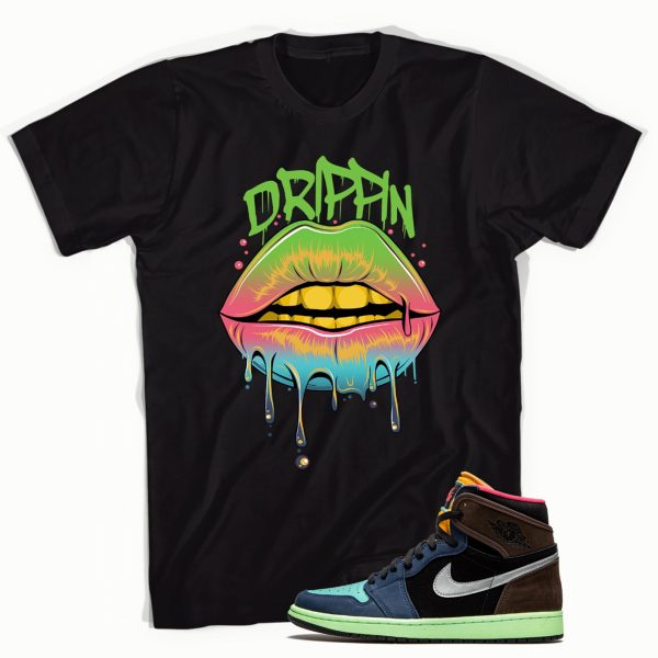 Drip Lips T-shirt Made to Match Jordan 1 High OG "Bio Hack" Jezsport.com