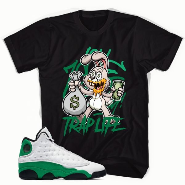 Custom Made to Match - Trap Rabbit T-Shirt Matches AirJordan 13 Retro Lucky Green Matching Outfits Jezsport.com