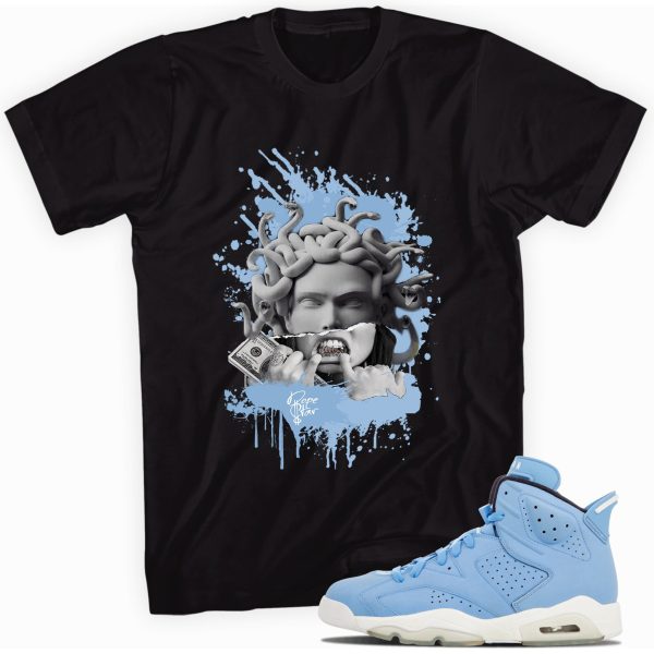 Medusa T-Shirt Made to Match Jordan 6 Retro GG Still Blue Jezsport.com