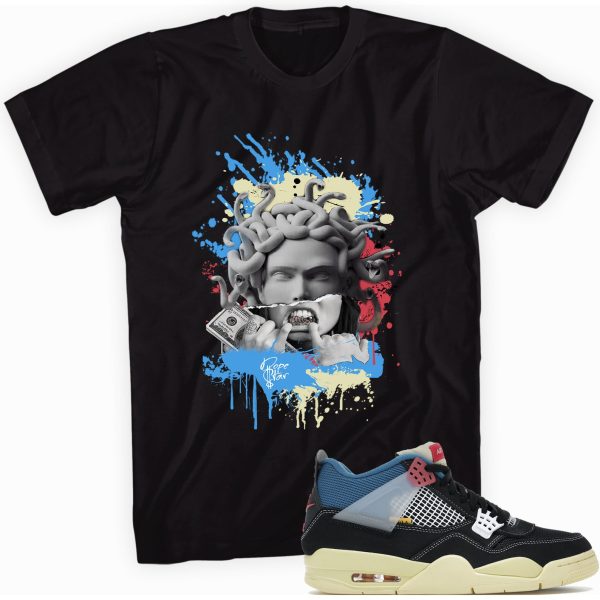 Medusa Sneaker T-Shirt Made for Jordan 4 Retro Union Off Noir Jezsport.com