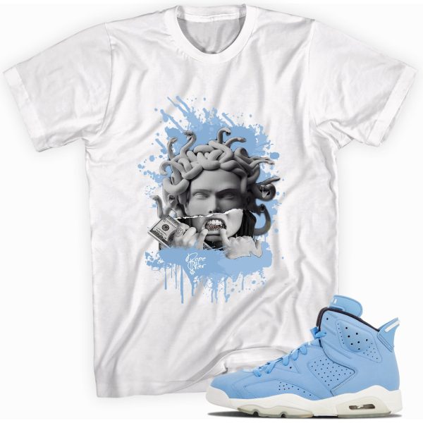 Medusa T-Shirt Made to Match Jordan 6 Retro GG Still Blue Jezsport.com