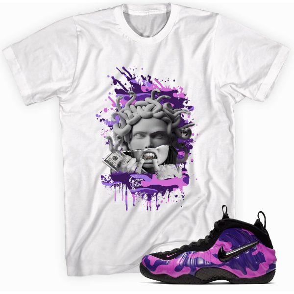 Medusa Sneaker T-Shirt Made for Foamposite One Purple Camo Jezsport.com