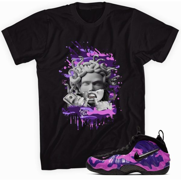 Medusa Sneaker T-Shirt Made for Foamposite One Purple Camo Jezsport.com