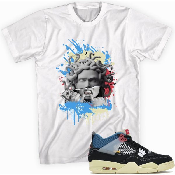 Medusa Sneaker T-Shirt Made for Jordan 4 Retro Union Off Noir Jezsport.com