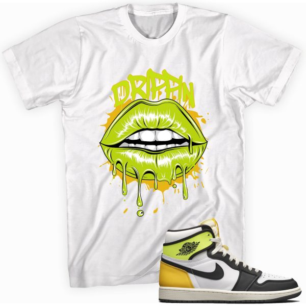 Drippin T-shirt Made To Match Jordan 1 Retro High Volt Gold Jezsport.com