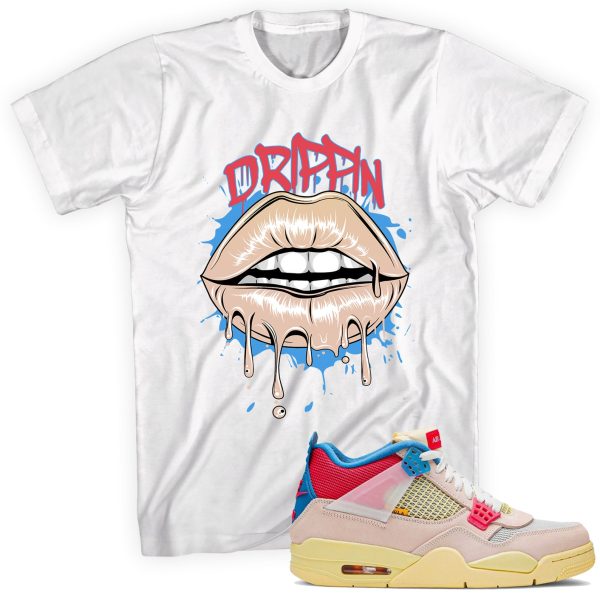 Drippin Lips T-Shirt Made to Match Jordan 4 Retro Union Guava Ice Jezsport.com