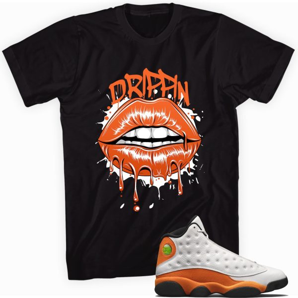 Drippin T-shirt Made To Match Jordan 13 Retro Starfish Jezsport.com