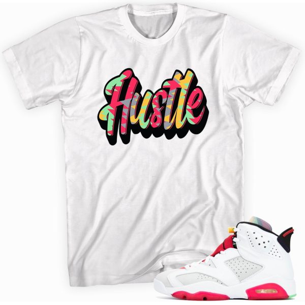 Hustle T-shirt Made To Match Jordan 6 Retro Hare Jezsport.com