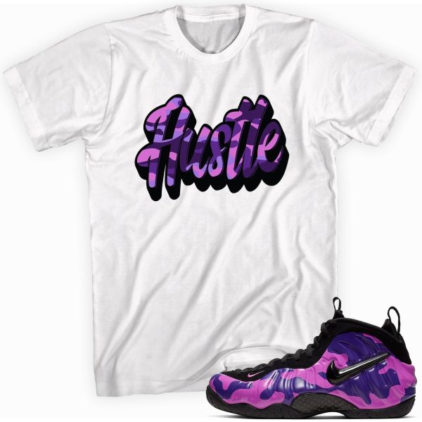 Hustle T-shirt Made To Match Foamposite Purple Camo Jezsport.com