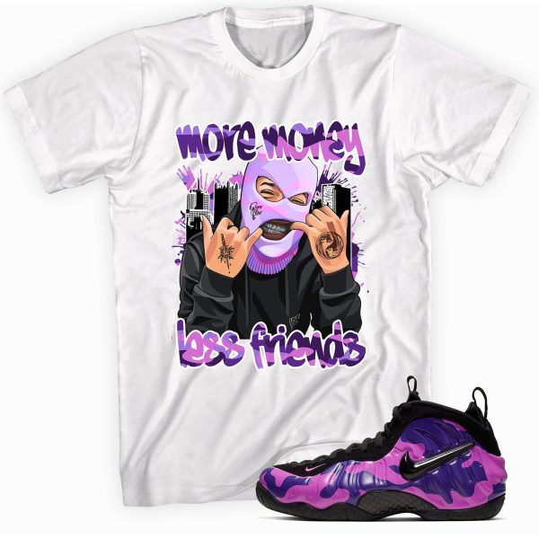 More Money Less Friends Shirt Made for Foamposite One Purple Camo Jezsport.com