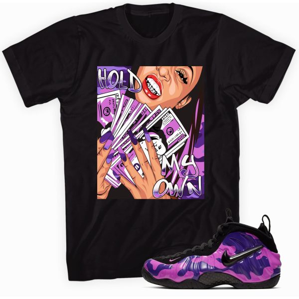 Hold My Own T-shirt Made To Match Foamposite Purple Camo Jezsport.com