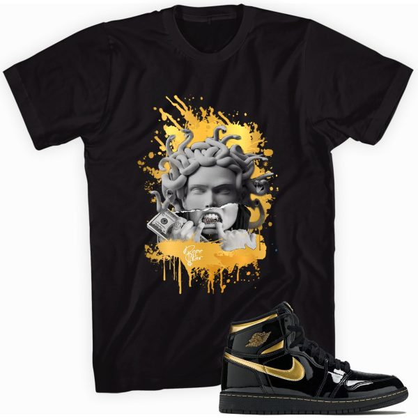 Medusa Shirt Made to Match Jordan 1 Retro High OG Metallic Gold Jezsport.com