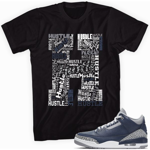 H Is For Hustle T-shirt Made To Match Jordan 3 Retro Midnight Navy Jezsport.com