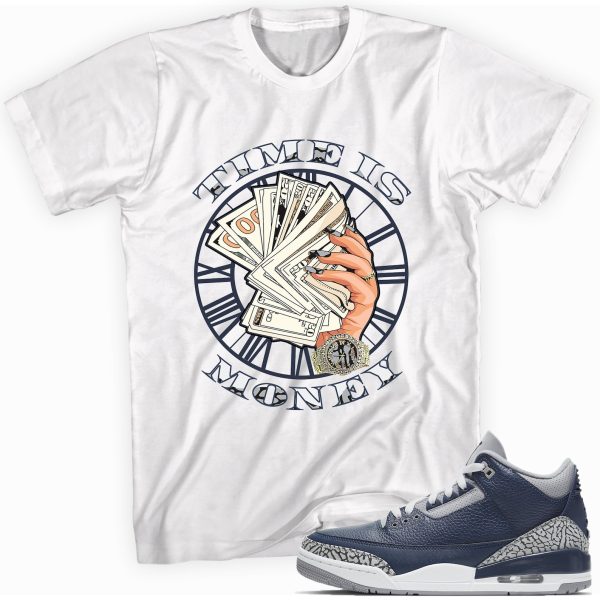 Time Is Money T-shirt Made To Match Jordan 3 Retro Midnight Navy Jezsport.com