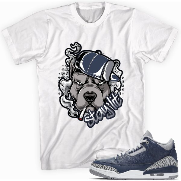 Stay Lit T-shirt Made To Match Jordan 3 Retro Midnight Navy Jezsport.com